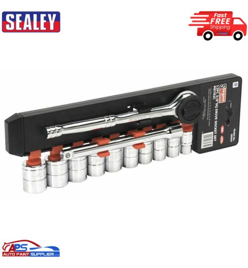 S0504 Sealey WallDrive® Socket Set 12 Pcs 3/8" Drive 6 Point Metric